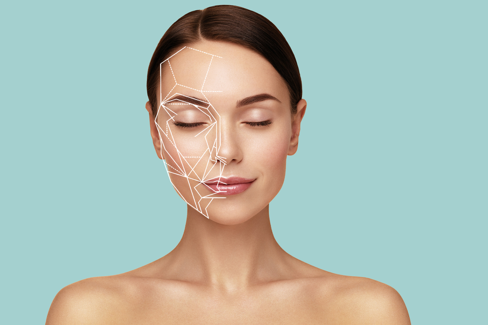 Conceptual diagram illustrating precise application areas for dermal fillers on the face.